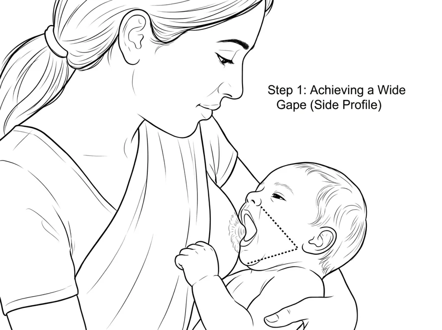 Illustrated feeding guidance for parents and babies